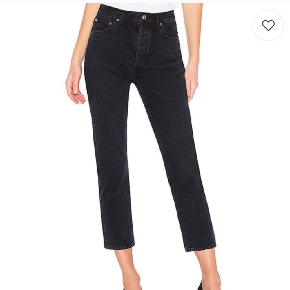 Agolde Riley High Rise denim Crop Jeans 25